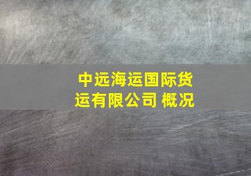 中远海运国际货运有限公司 概况